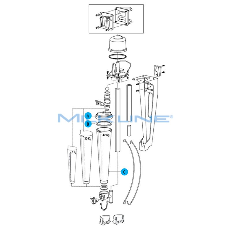 CONO COMPLETO MISURATORE WK KG42 S.TAPPO