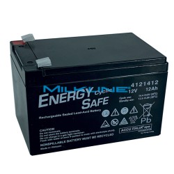 BATTERIA GEL 12V / 12Ah RICARICABILE CON CAVI
