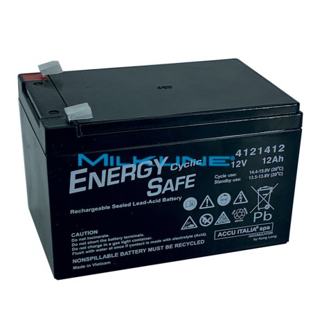 BATTERIA GEL 12V / 12Ah RICARICABILE CON CAVI