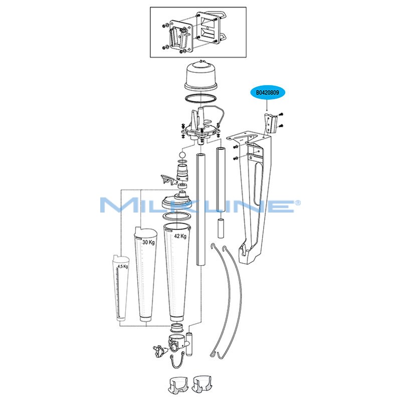 V COUPLING FOR WK MILK METER