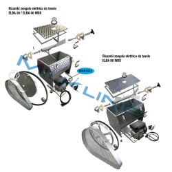 PIEDE BASSO H10 GOMMA X ELBA30/50 INOX