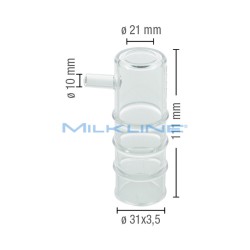 PLASTIC TEAT CUP SHELL FOR SHEEP ML 31X3,5X111 D.21