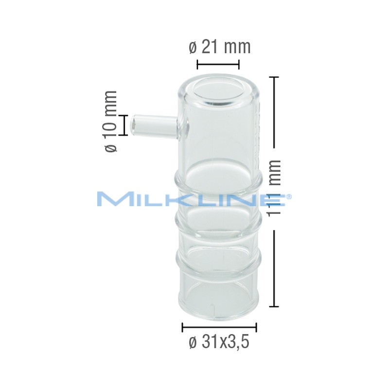 PLASTIC TEAT CUP SHELL FOR SHEEP ML 31X3,5X111 D.21