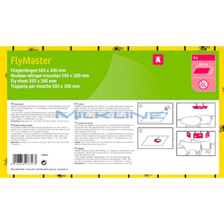 6 FOGLI ANTIMOSCHE FLYMASTER 595X300MM