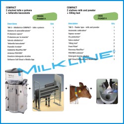 COMPACT 2 STATIONS MILK AND POWDER + TILTING TEAT