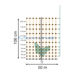 RETE ELETTR.X POLLAME 106CM 1P 50MT