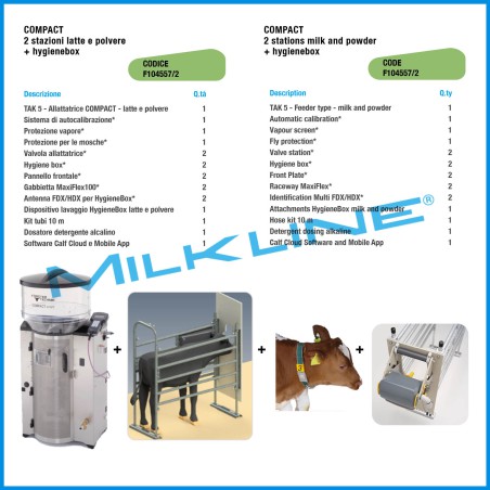 COMPACT 2 STAZ. POLVERE E LATTE + HYGIENE BOX