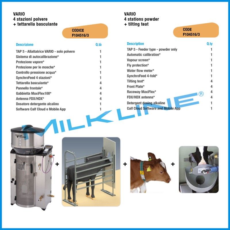 VARIO 4 STATIONS POWDER + TILTING TEAT