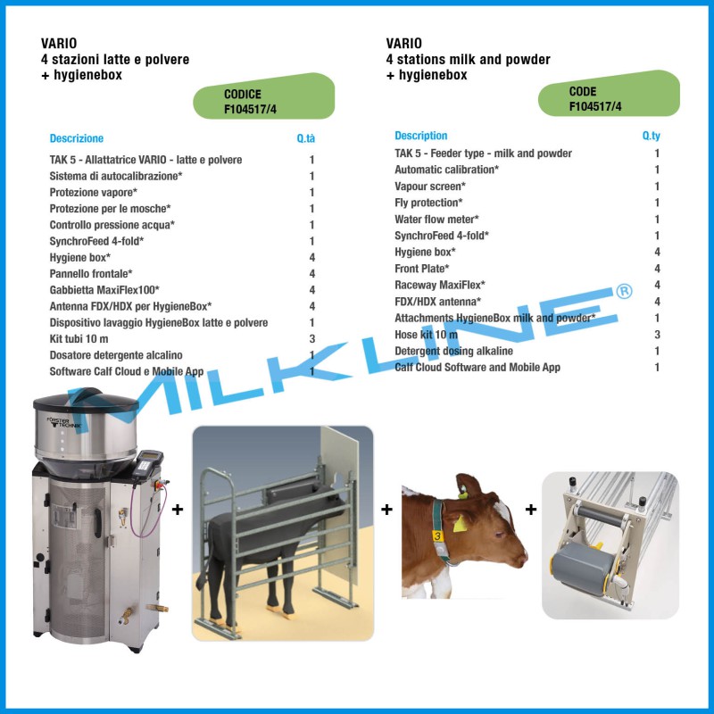 VARIO 4 STAZ. POLVERE E LATTE + HYGIENE BOX