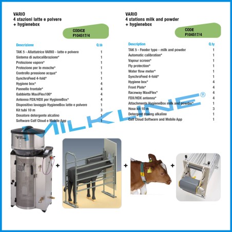 VARIO 4 STAZ. POLVERE E LATTE + HYGIENE BOX