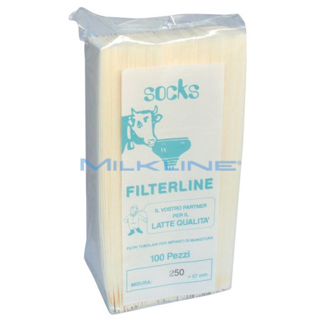 SET 100 FILTERLINE P WELDED MILK FILTER SOCKS 250