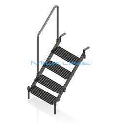 METAL STAIR WITH CM.60 - 4 STAIR AND HANDRAIL