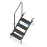 SCALETTA MET. CM.60 - 4 GRADINI C/CORRIMANO