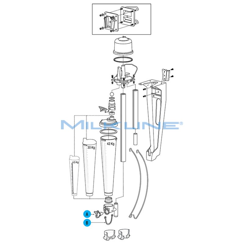 COMPLETE RUBBER COCK FOR DRAIN WK METER