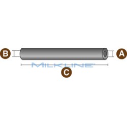 SET SHORT VAC. TUBE RUBB. RED L. 270X7X14