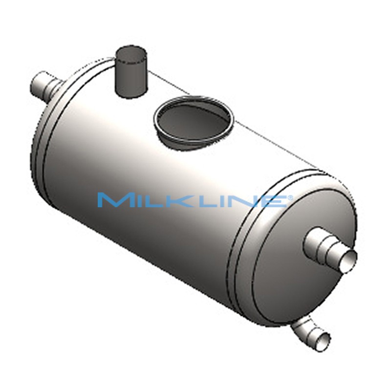 VASO INOX NUDO LT.100 ORIZ E76/63 U50 SX/DX