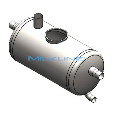 VASO INOX NUDO LT.100 ORIZ E76/63 U50 SX/DX