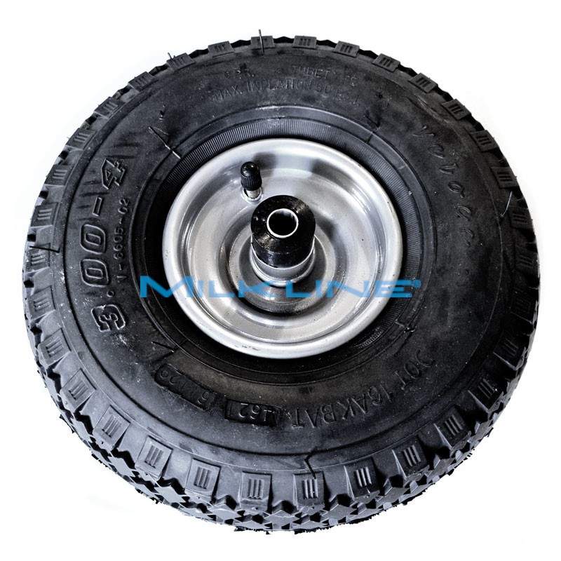 WHEEL 3.00X4 ID:12 L:96MM 6PR PLAIN BEARING PLASTIC W. BUSH