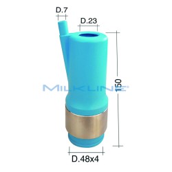 TRIANGULAR MILK SHELL WITH S/S RING 47X3X150 D.24