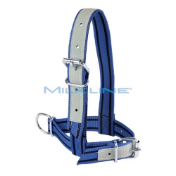 NYLON CALF HALTER WITH LEATHER REINFORC.
