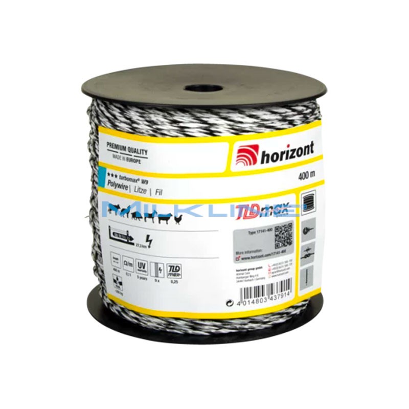 FILO TURBOMAX W9 TLD BIANCO/NERO MT400 - 9F