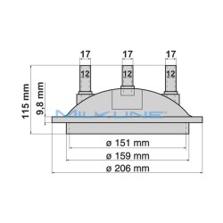 TRANSP. LID ML 3 INLET D.17 NAKED