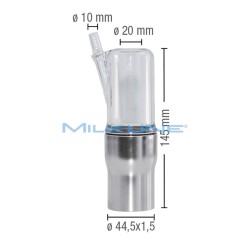 S/S/PLASTIC TEAT CUP SHELL ML LIGHT 44,5X1,5X145 D.20