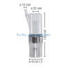 S/S/PLASTIC TEAT CUP SHELL ML LIGHT 44,5X1,5X145 D.20