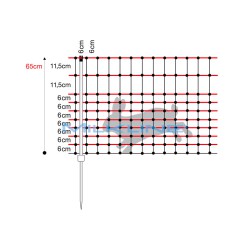 RETE X PICCOLI ANIMALI 65CM 1P 50MT