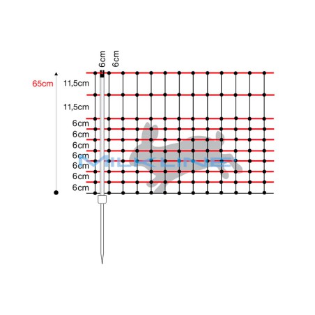 RETE X PICCOLI ANIMALI 65CM 1P 50MT