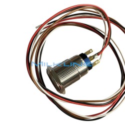 PUSH-BOTTON 1 PIN IP67 12V ILLUMINATED W/CONN. WIRES
