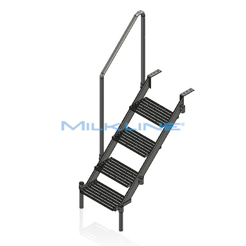 METAL STAIR WITH CM.40 - 4 STAIR AND HANDRAIL