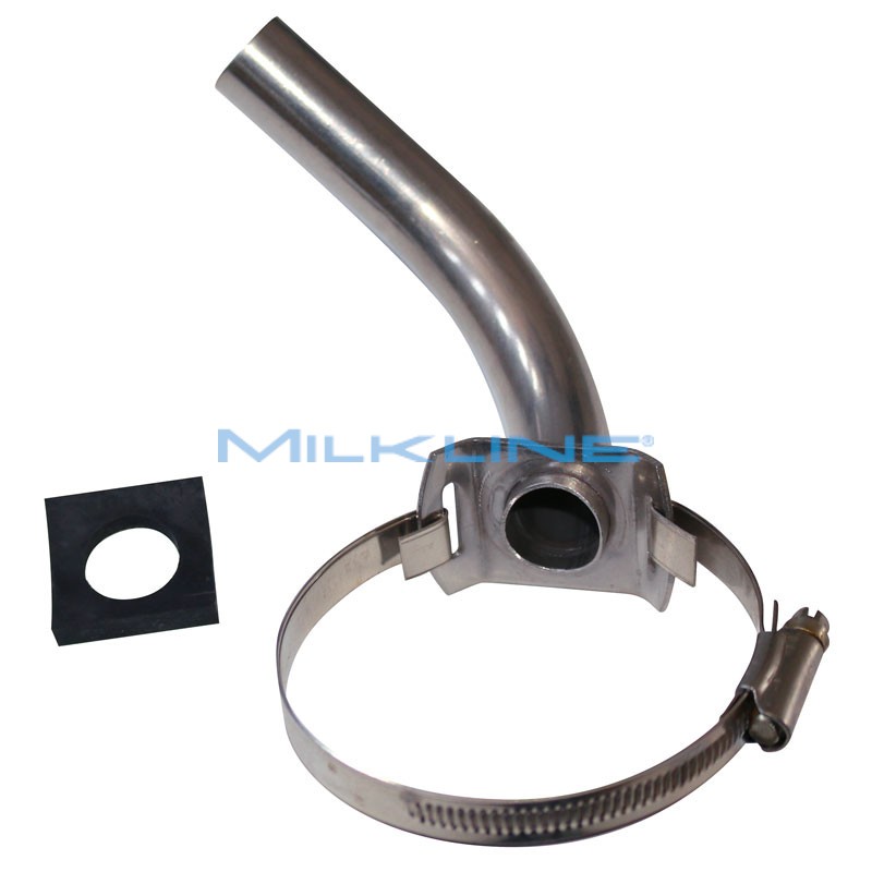 S/S 45° MILK INLET T62/83 F20/22 LEFT