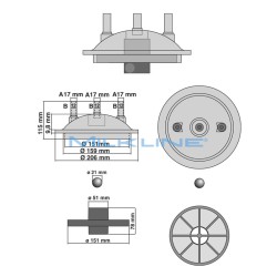 TRANSP. LID ML 3 INLET D.17 COMPL