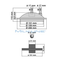 TRANSP. LID ML 2 INLET D.17 COMPL