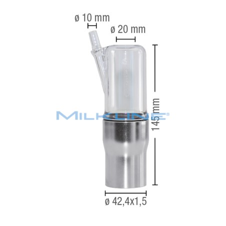 S/S/PLASTIC TEAT CUP SHELL ML LIGHT 42,4X1,5X145 D.20