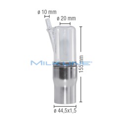 S/S/PLASTIC TEAT CUP SHELL LIGHT 44,5X1,5X155 D.20