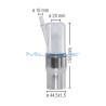 S/S/PLASTIC TEAT CUP SHELL LIGHT 44,5X1,5X155 D.20