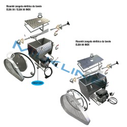 PIEDE ALTO H15 GOMMA X ELBA30/50 INOX