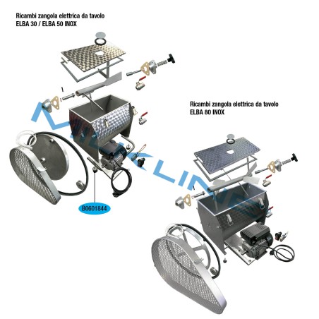 PIEDE ALTO H15 GOMMA X ELBA30/50 INOX