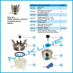 MILK CLAW ML/AL INOX AUT.150 CC