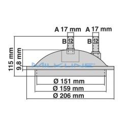 TRANSP. LID ML 2 INLET D.17 NAKED
