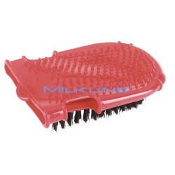 SCRUB MITT, DUAL SIDED, BRISTLE AND RUBBER PIN