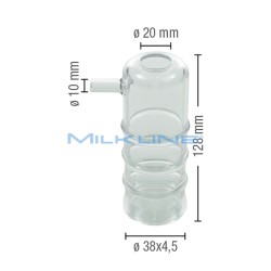 PLASTIC TEAT CUP SHELL FOR GOAT ML 38X4,5X128 D.20