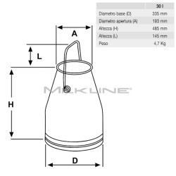 30 LT STAINLESS STEEL MILK BUCKET