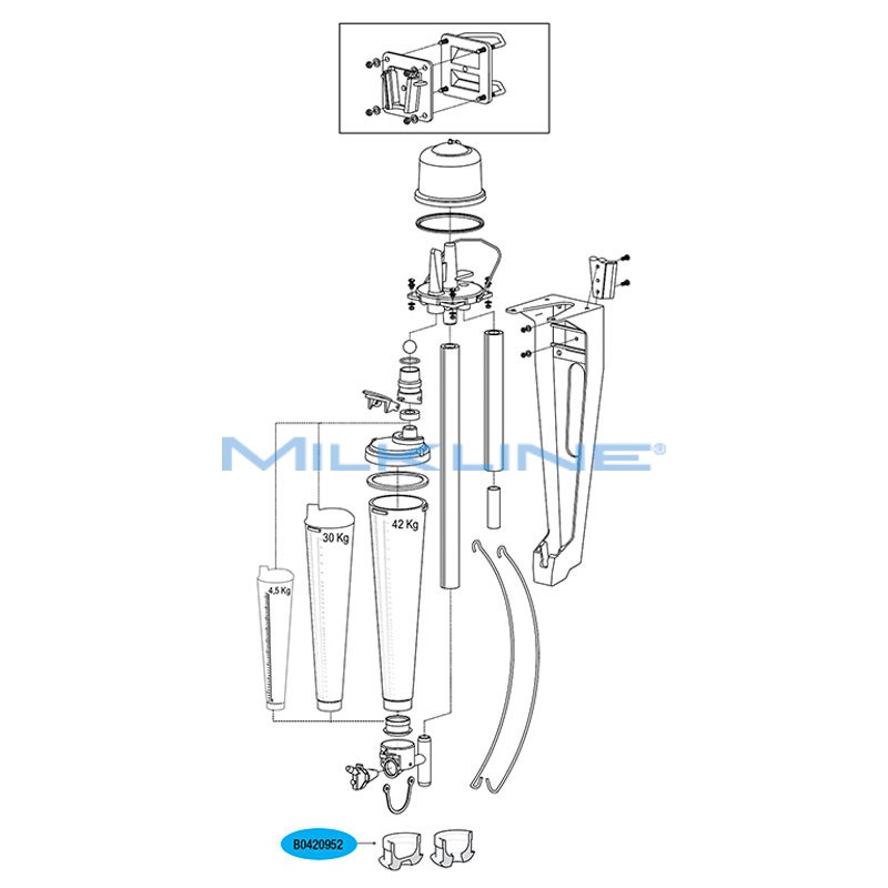 CLOSED STOPPER FOR MILK METER WK KG42