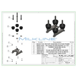 STAZIONE DI LAVAGGIO MILKLINE X ROTARY COMPLETA