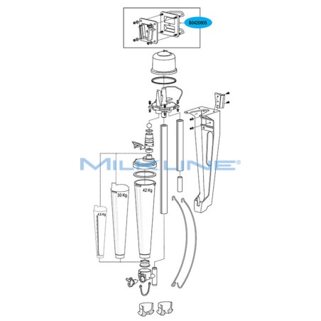 PARTE ANTERIORE STAFFA PLASTICA WK