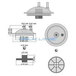 TRANSP. LID ML 2 INLET D.21 COMPL