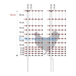 RETE POLLI S. POULTRY NET 105CM 2P 50MT